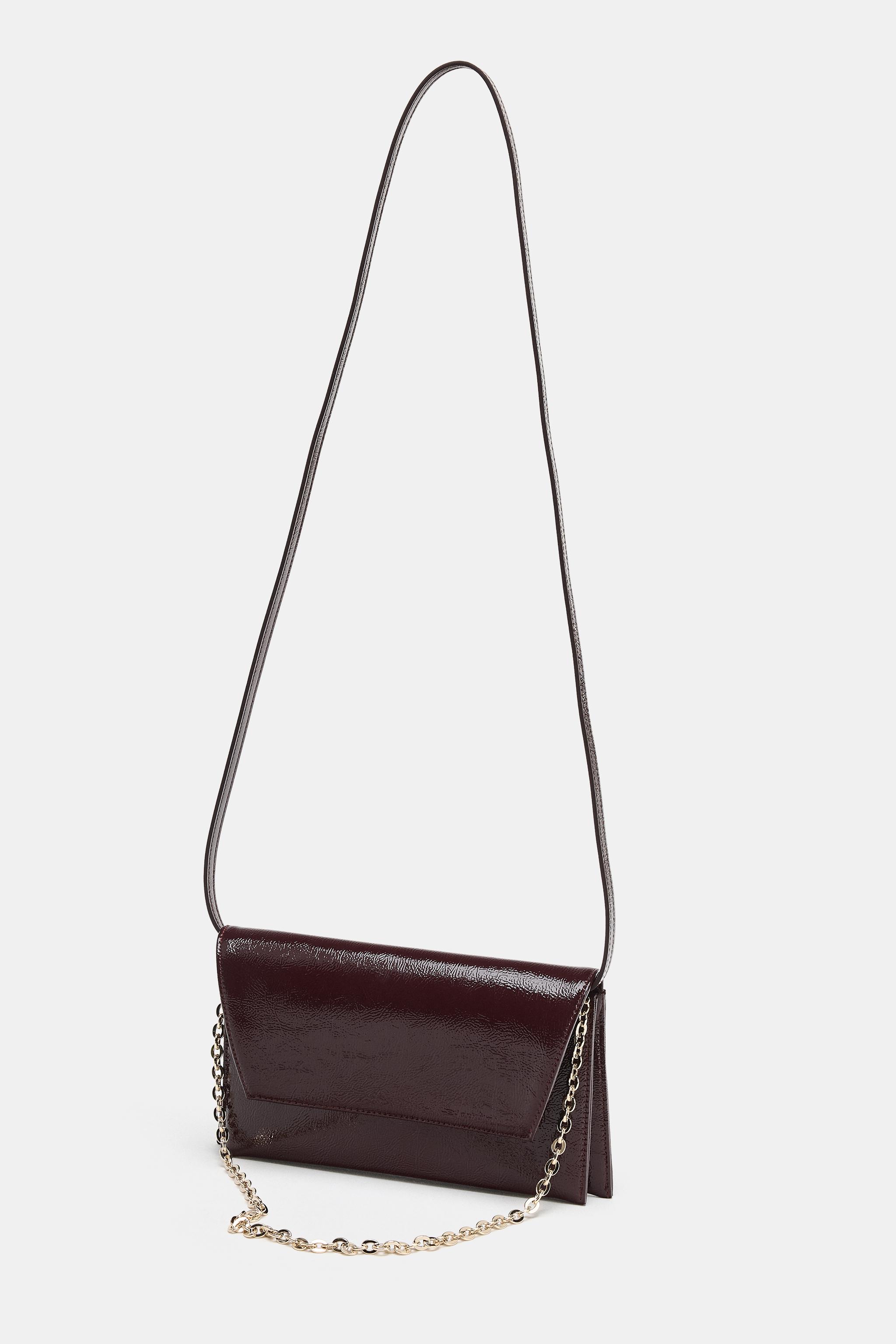PATENT EFFECT SHOULDER BAG